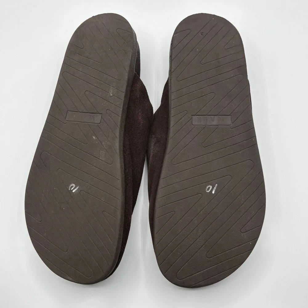 Walk London Clogs Mens Size 12 Brown Suede Mules Slip On Casual Minimalist